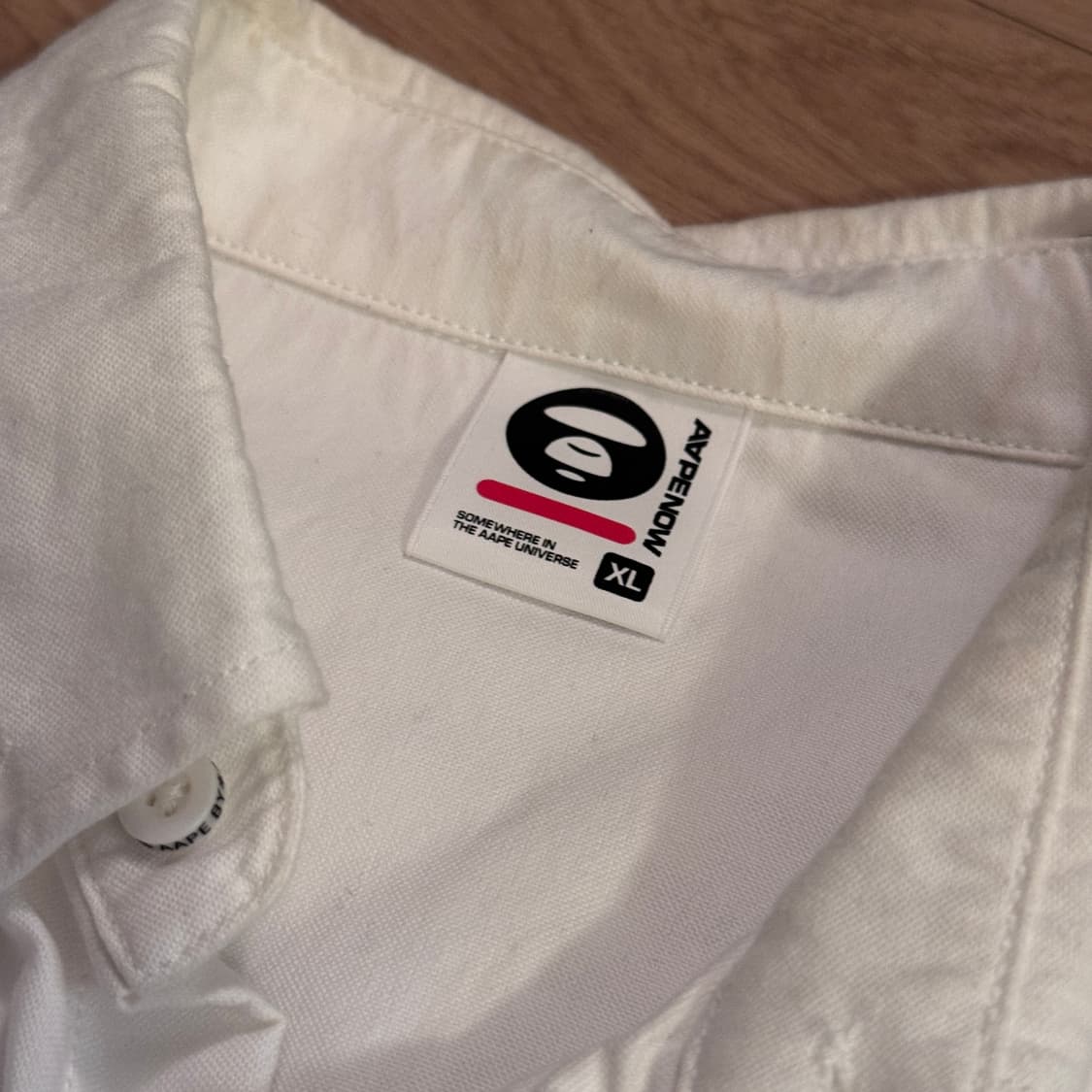 AApe 에이프 나우 롱슬리브 화이트 셔츠 XL 상품이미지3