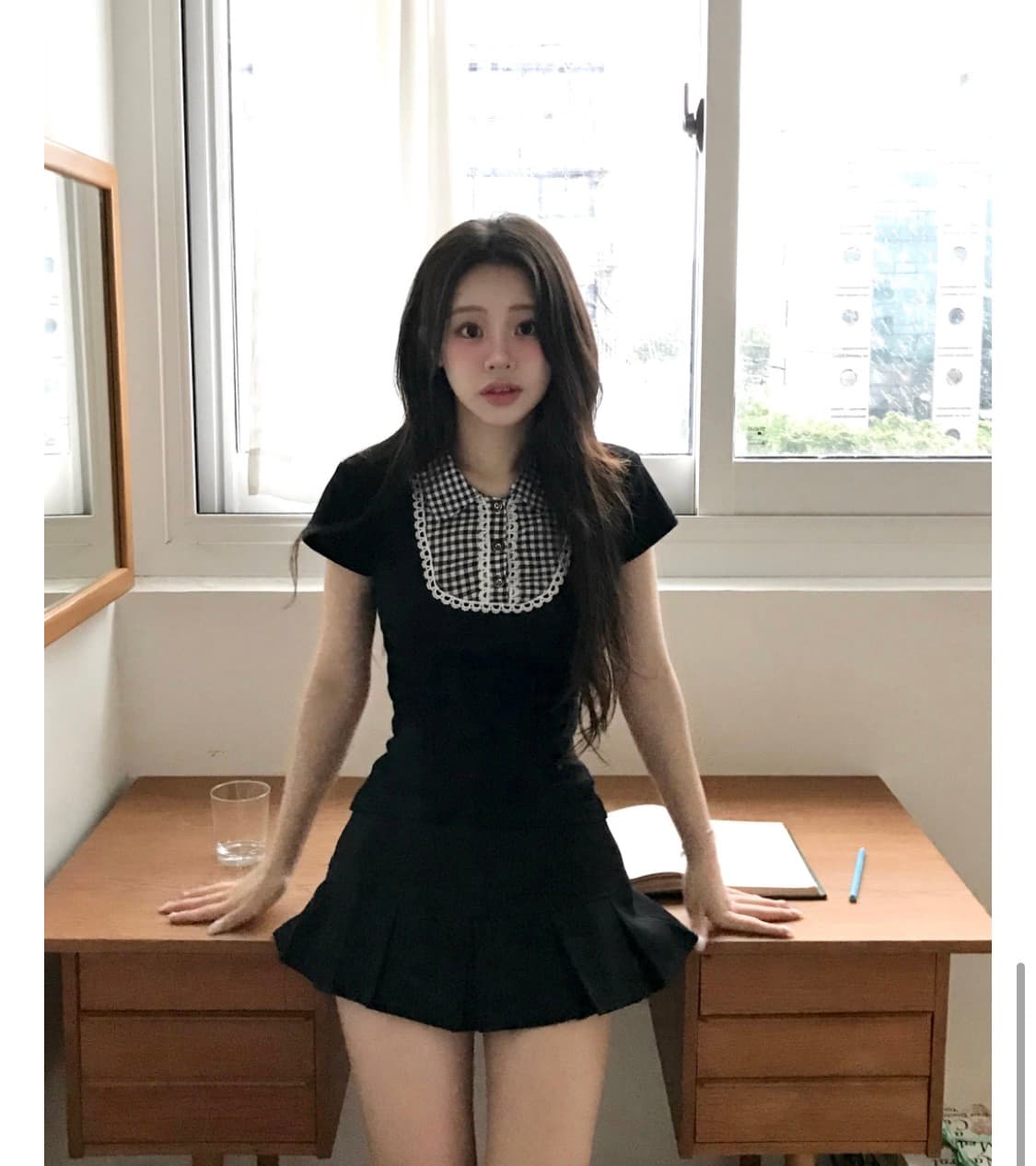 클라우드이모션 턴 플리츠 로우 미니 스커트 상품이미지5