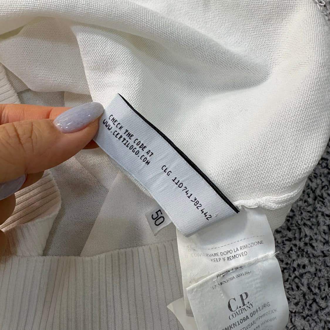 50 씨피컴퍼니 정품 라운드 니트 0310J 상품이미지6