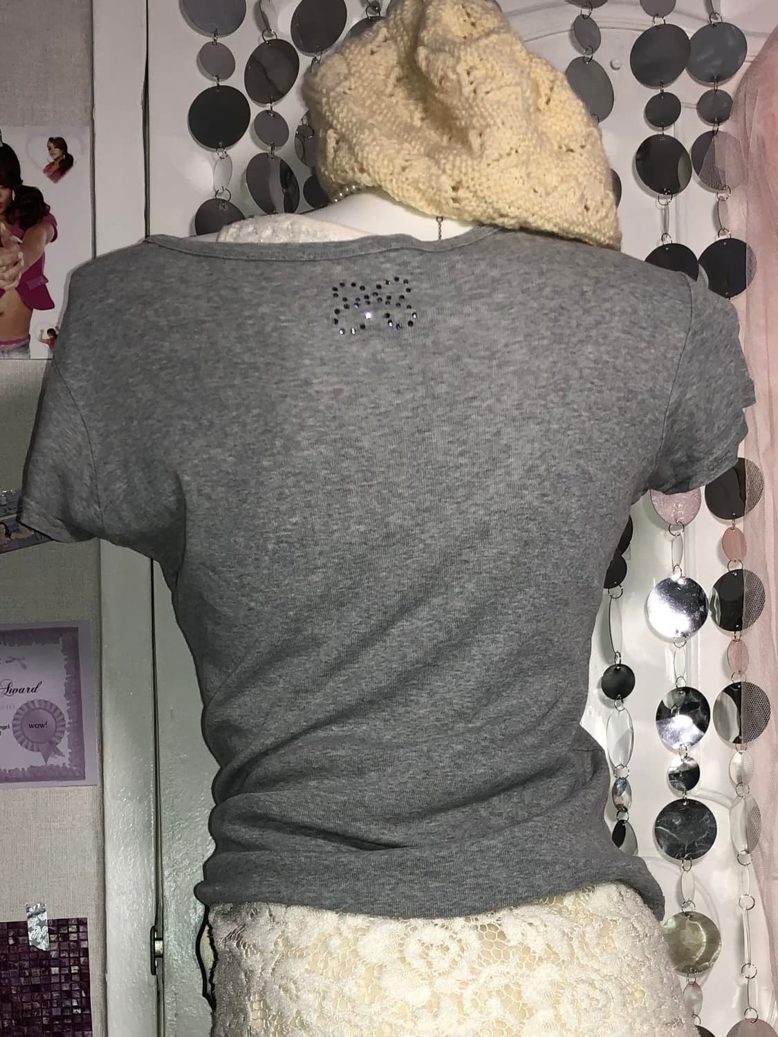 gray romantic cubic top 상품이미지2