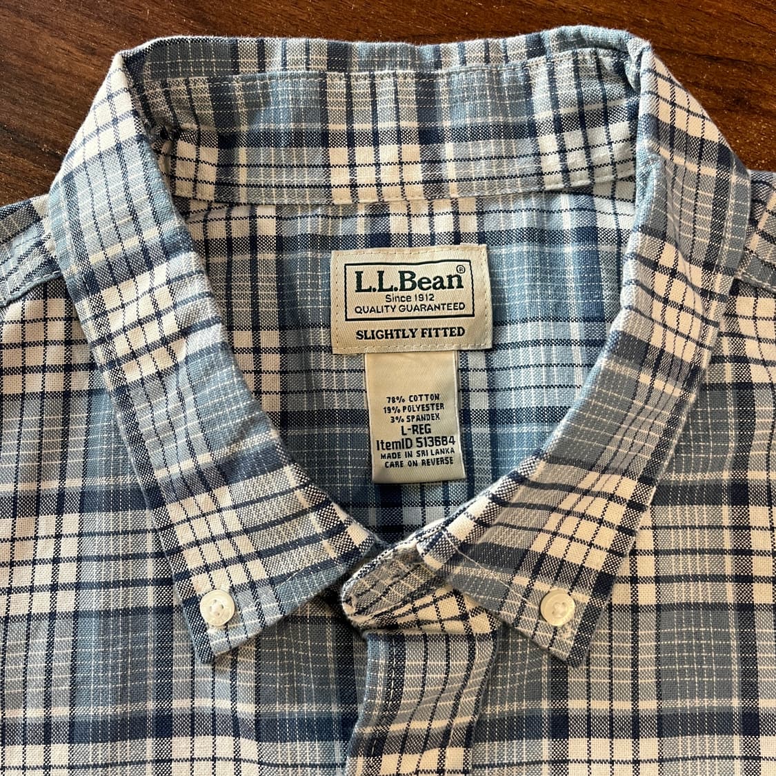 LLBean 블루체크 샤츠 상품이미지3