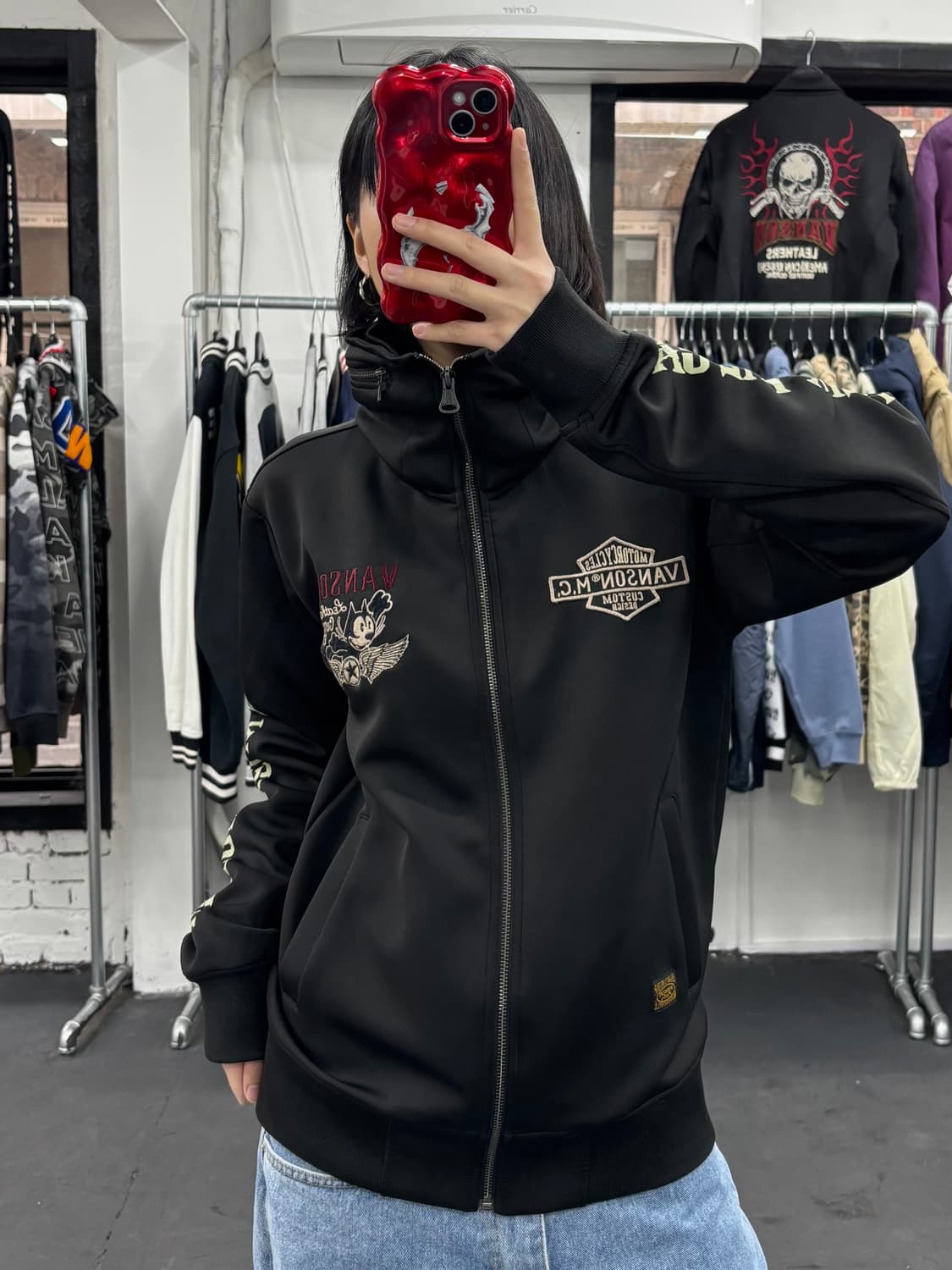 밴슨 레더 펠릭스 하이넥 집업 상품이미지4