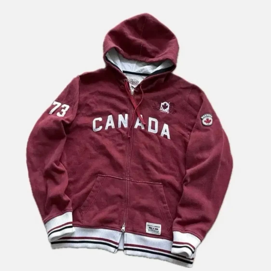 [Vintage] 빈티지 캐나다 후드집업 레드버건디 상품이미지1
