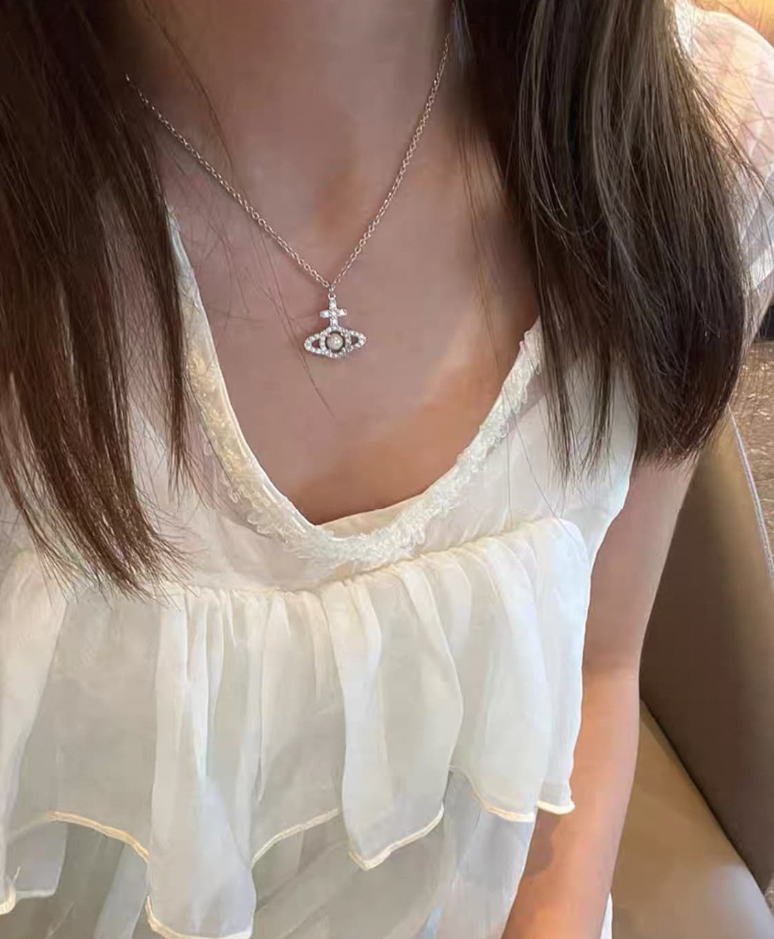 비비안웨스트우드 올림피아 펄 펜던트 네크리스 상품이미지2