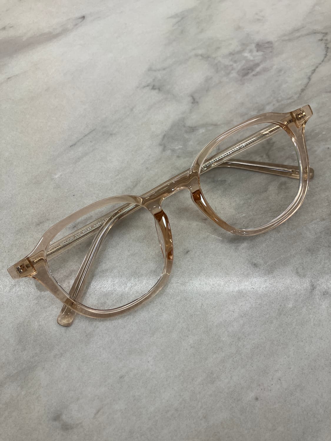 B53 HD 투명 연브라운 웰링턴 뿔테 안경6819 상품이미지1