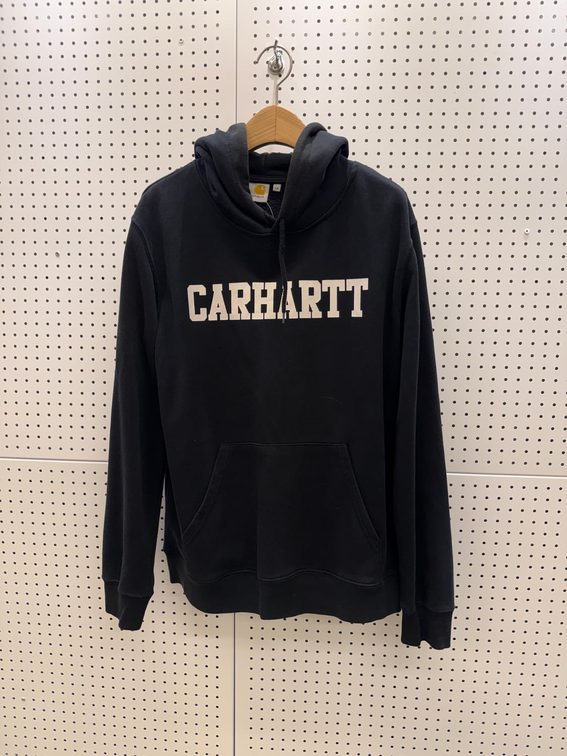 칼하트 빅로고 블랙 후드티 U1017 상품이미지2