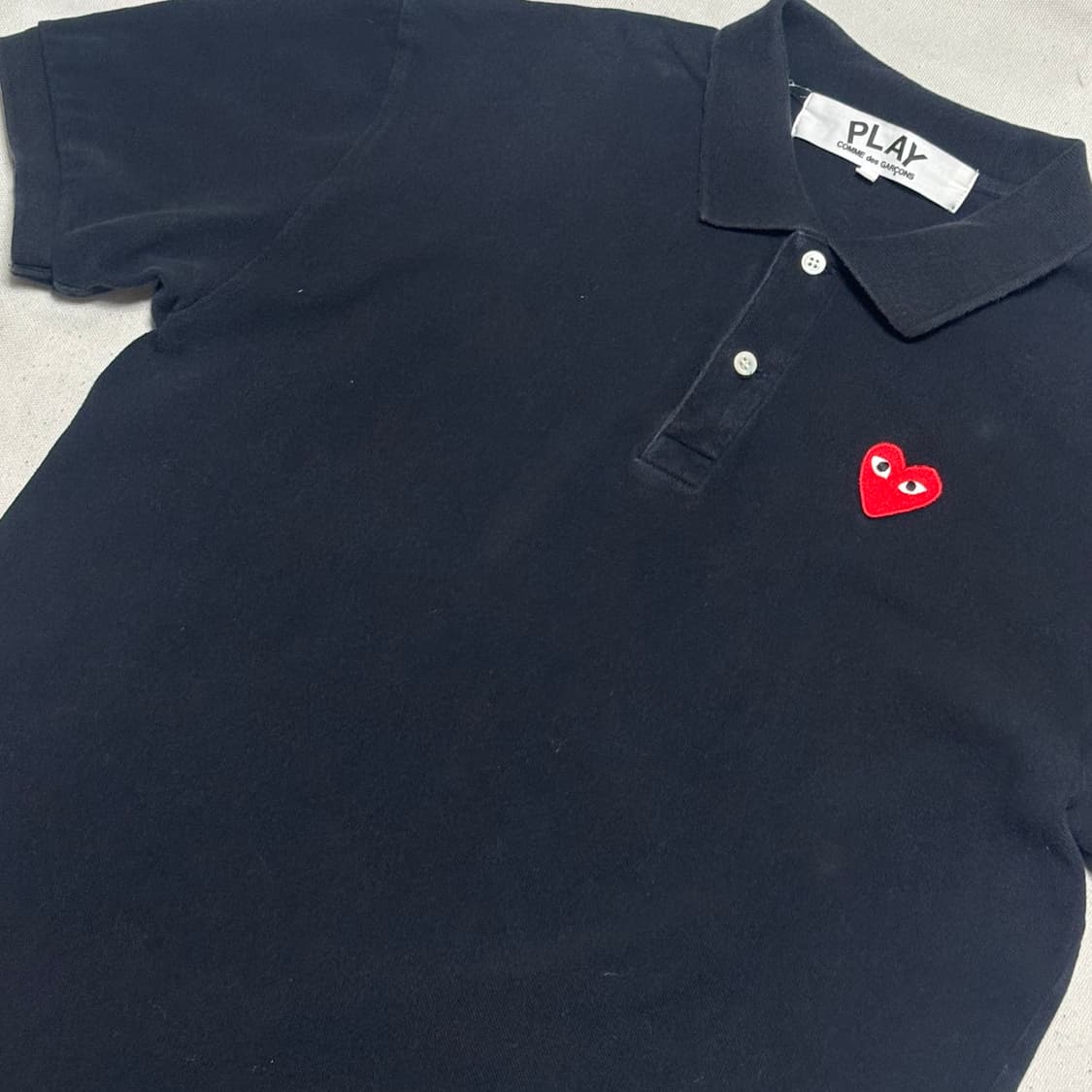 🫶🏻 꼼데가르송 블랙 카라 반팔티 🫶🏻 상품이미지2