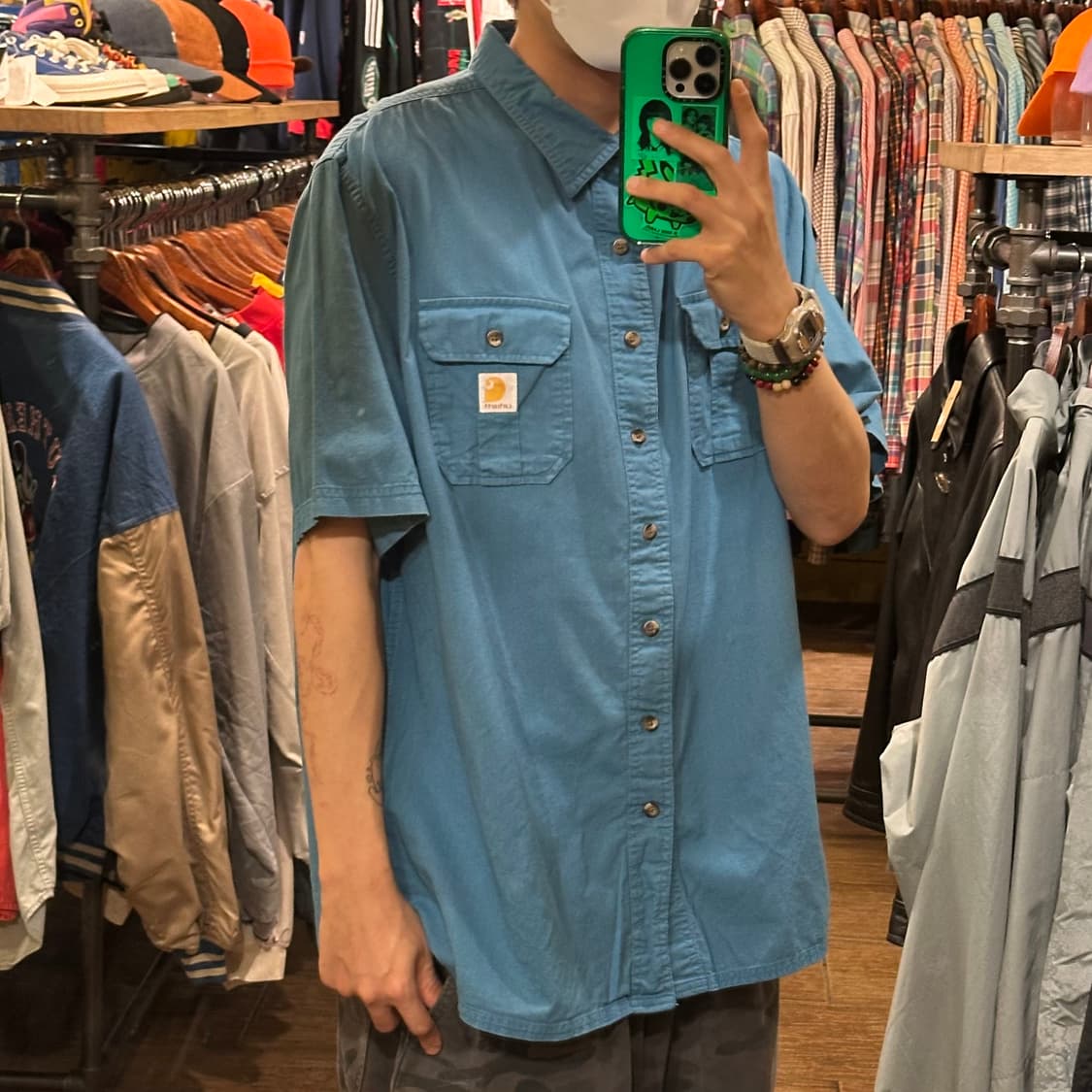 [HI] 칼하트 반팔셔츠 블루 상품이미지4