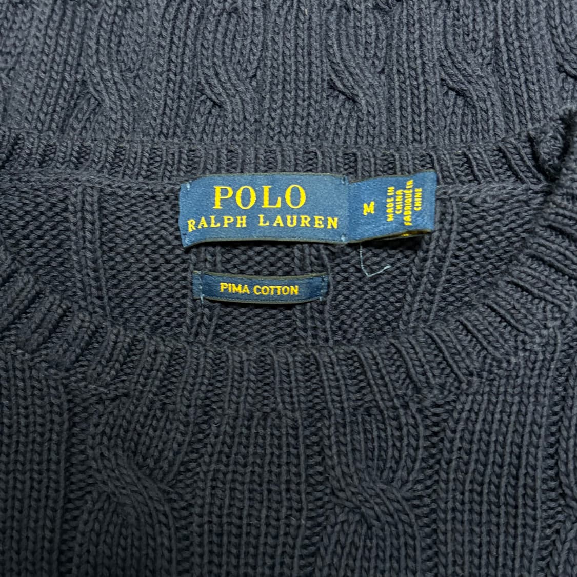 M 폴로랄프로렌 여성용 네이비 케이블 니트 상품이미지4