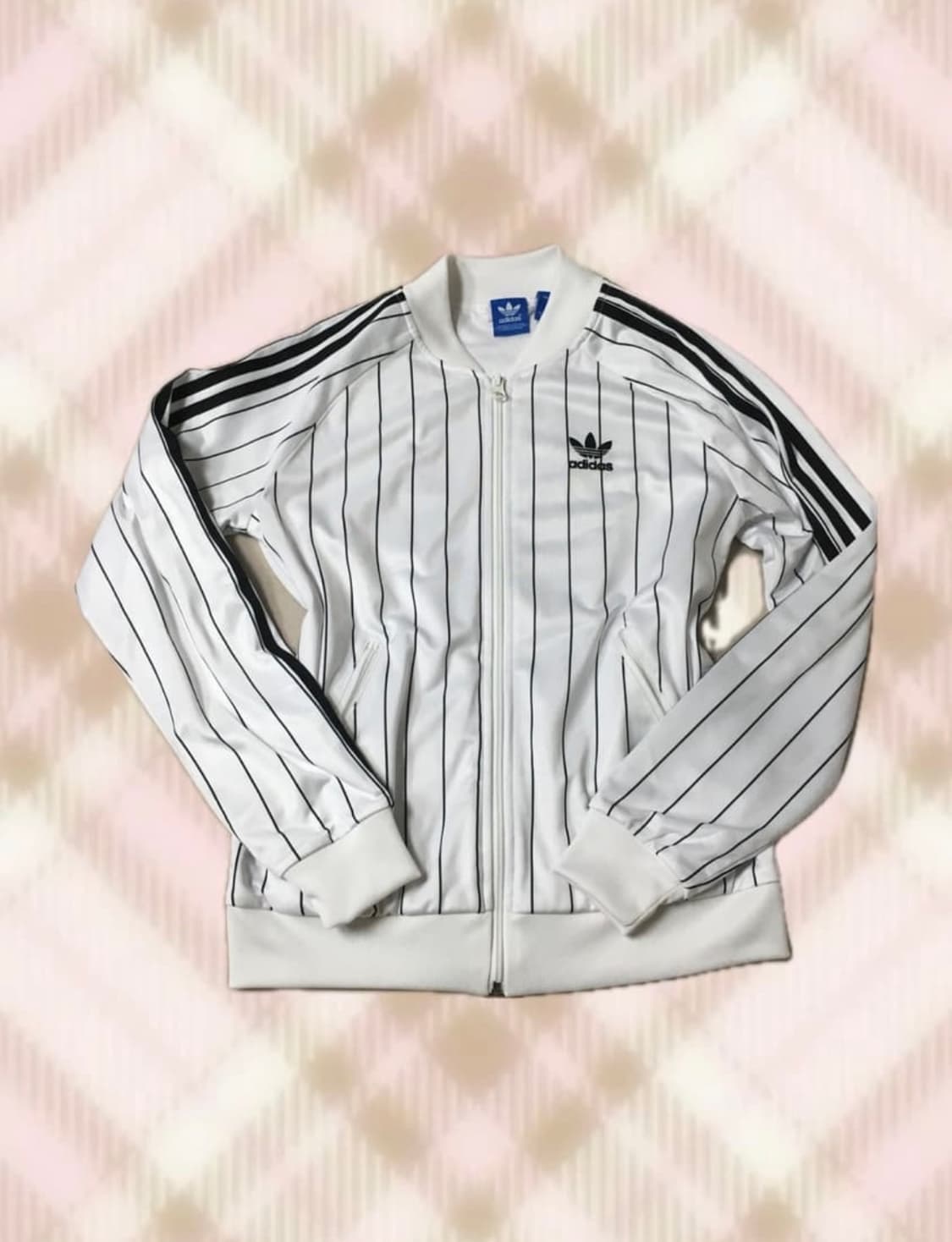 아디다스 삼선 스트라이프 화이트 져지 트렉탑 스포티 갸루 러힙 빈티지 상품이미지1
