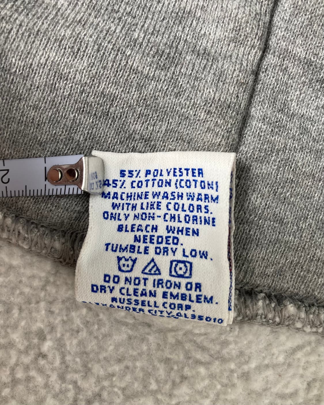 90s Russell Zip Up Hoodie (heather grey) 상품이미지4