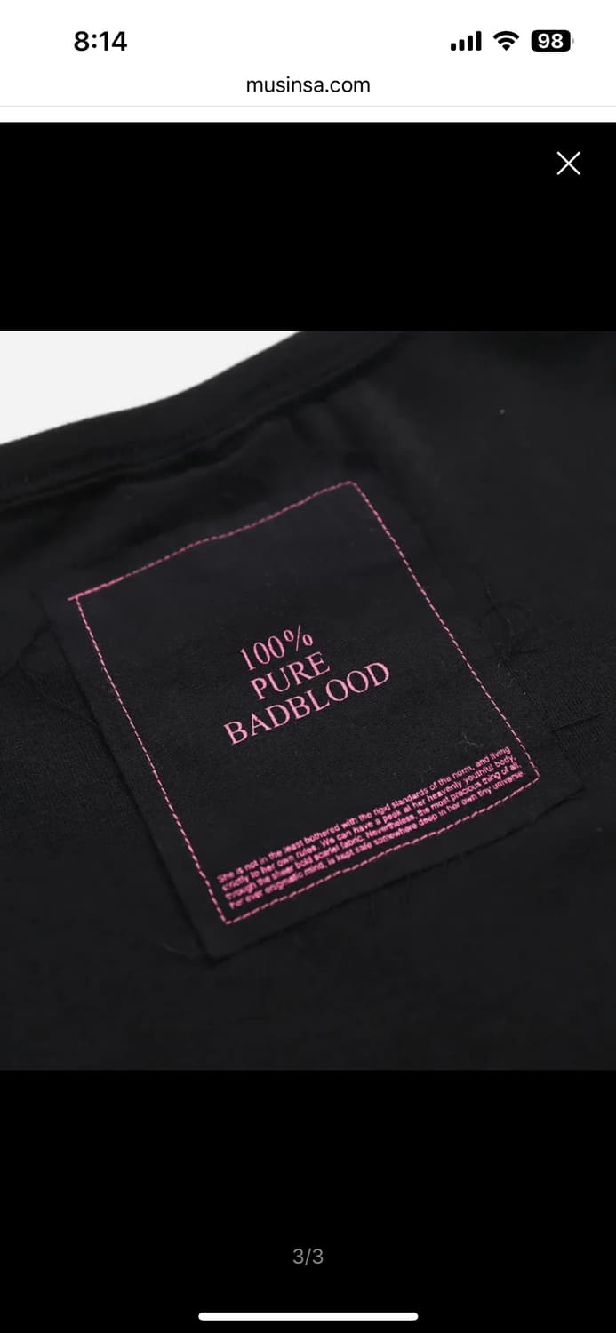 배드블러드 Stargirl 숏슬리브 슬림핏 상품이미지3