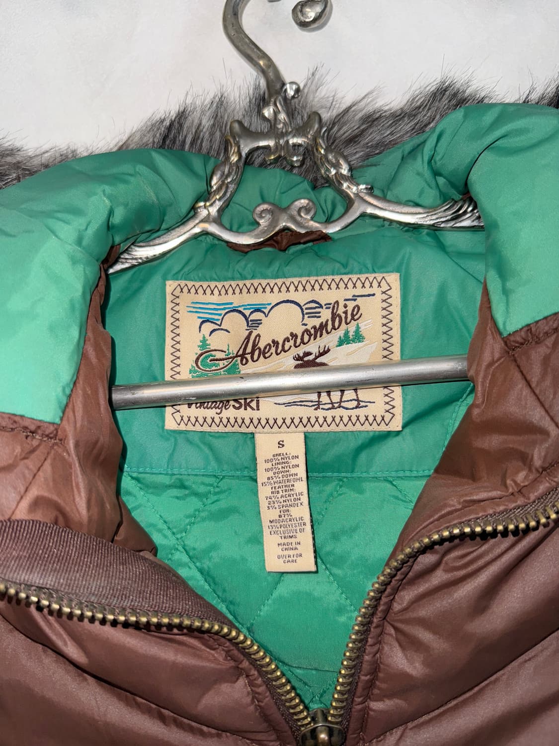 Abercrombie brown wolf jaw puffer jk 상품이미지5