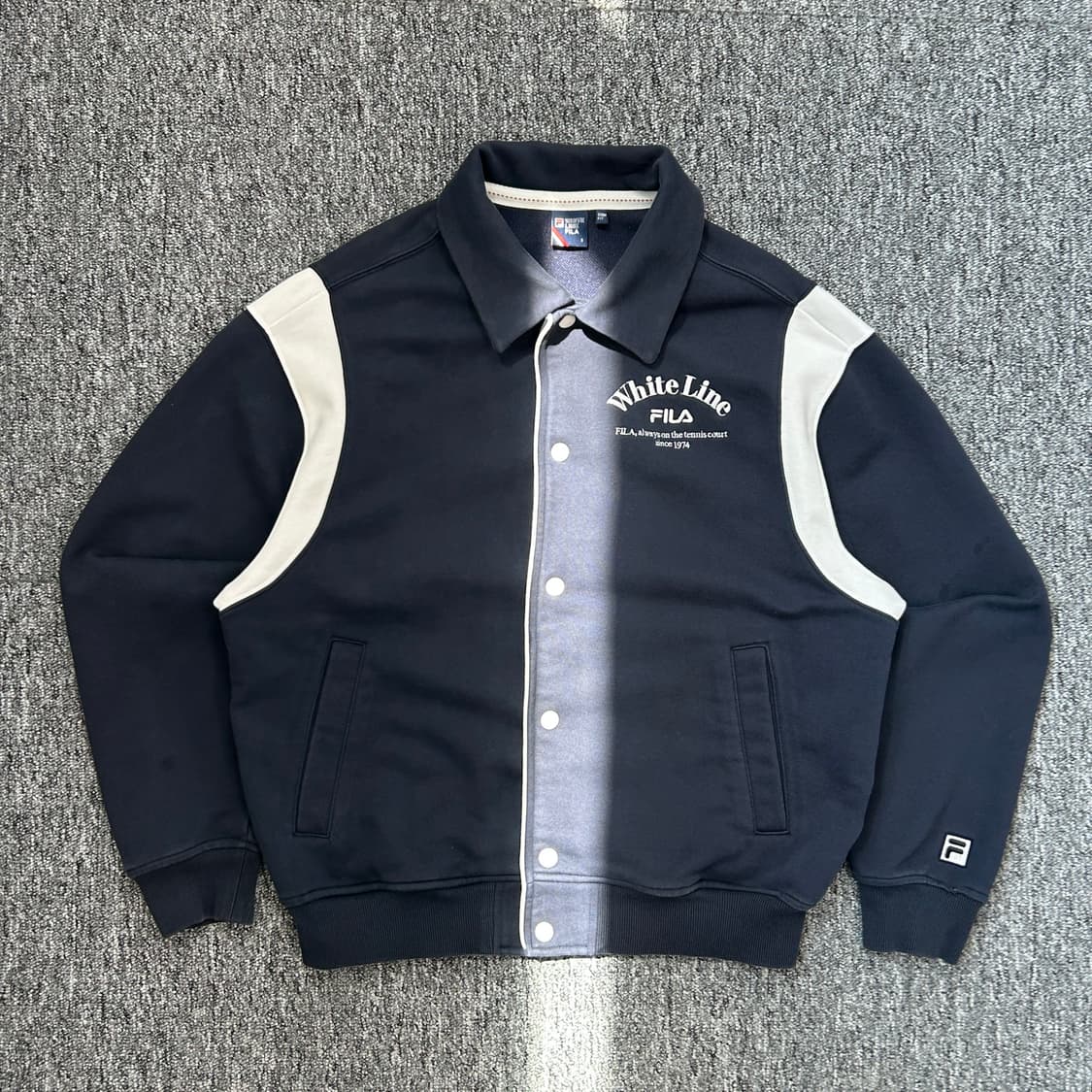 휠라 네이비 테니스 스타디움 자켓 상품이미지1