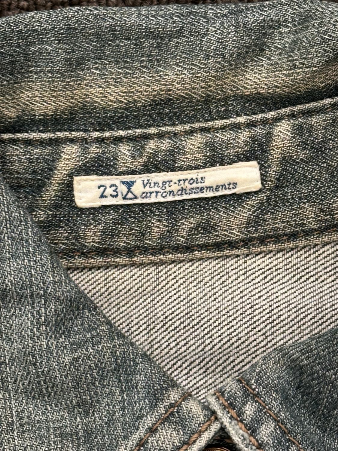 OS)Japanese vintage 여성 워싱 금장 버튼 데님 자켓 상품이미지5