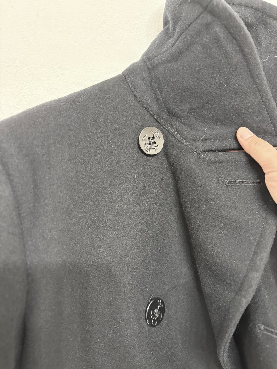 90‘s USN Wool Pea Overcoat. 상품이미지3