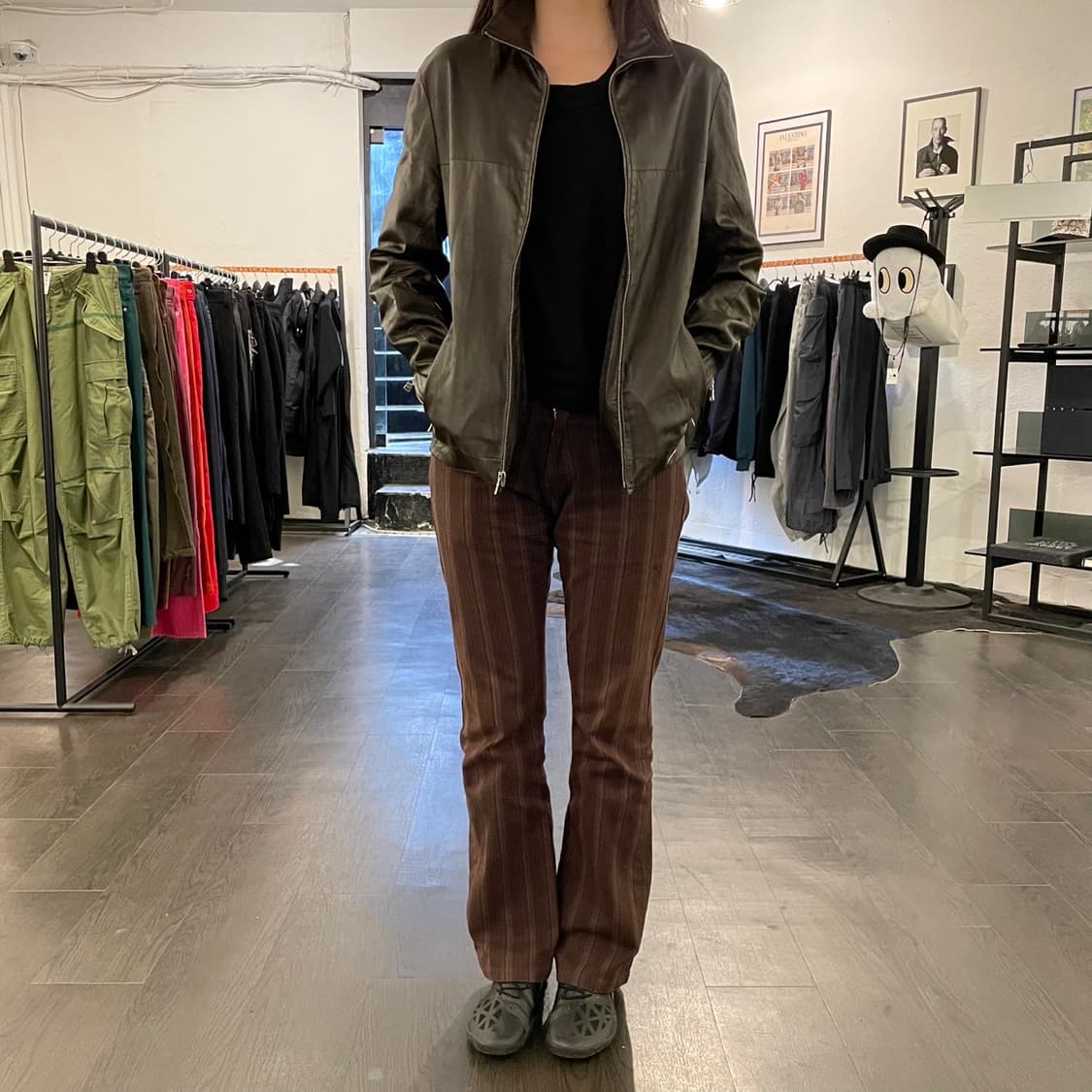 아르마니 익스체인지 집업 레더 자켓 상품이미지4