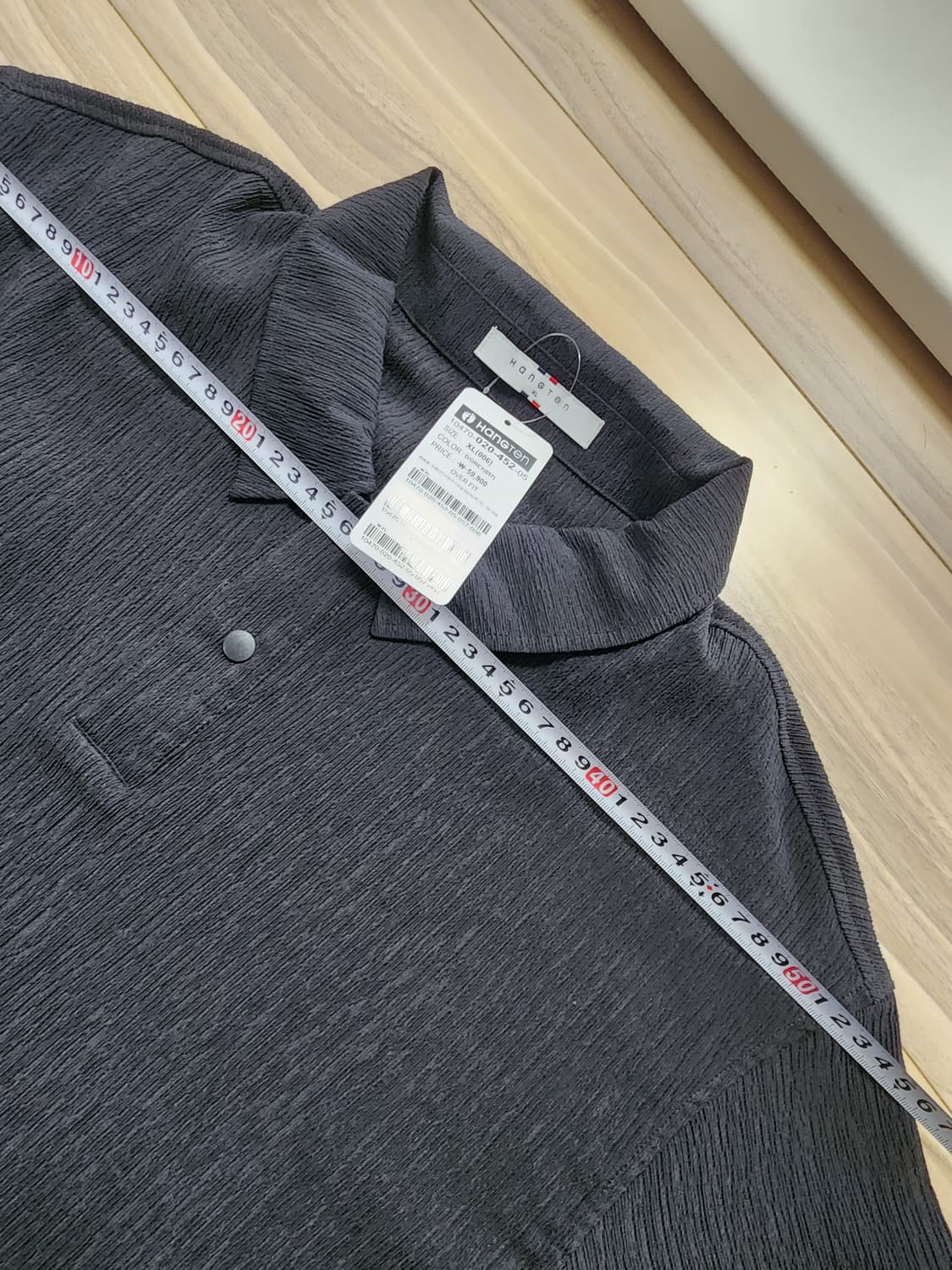 행텐반팔반바지셋업세트다크그레이 상품이미지4