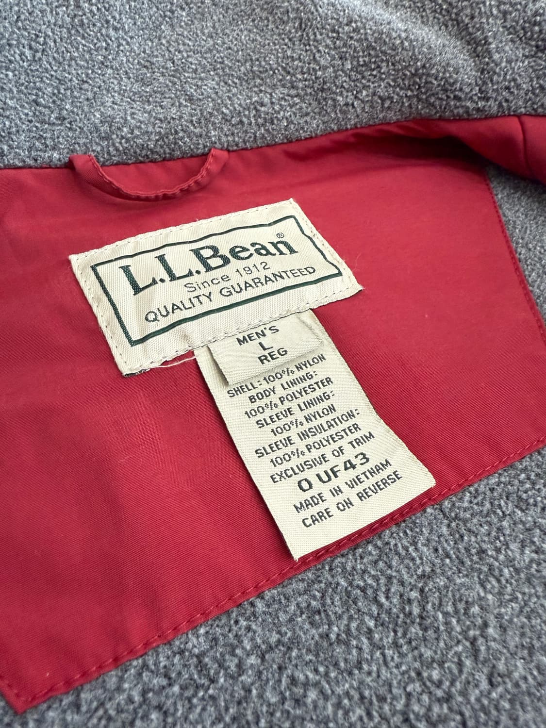 LL Bean 엘엘빈 웜업자켓 버건디 L사이즈 상품이미지5