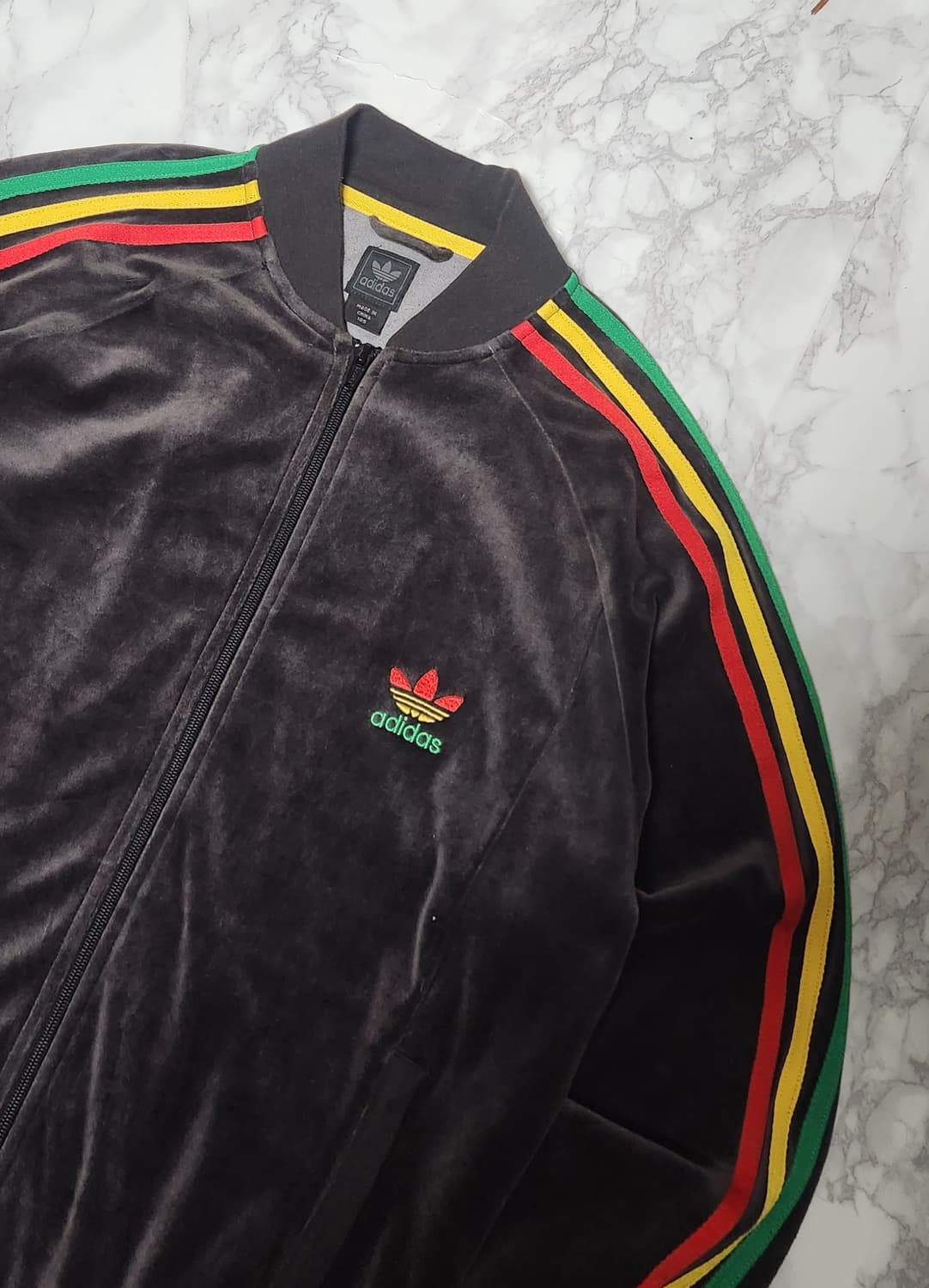 아디다스 벨벳 브라운 트레이닝 져지 자켓 상품이미지3