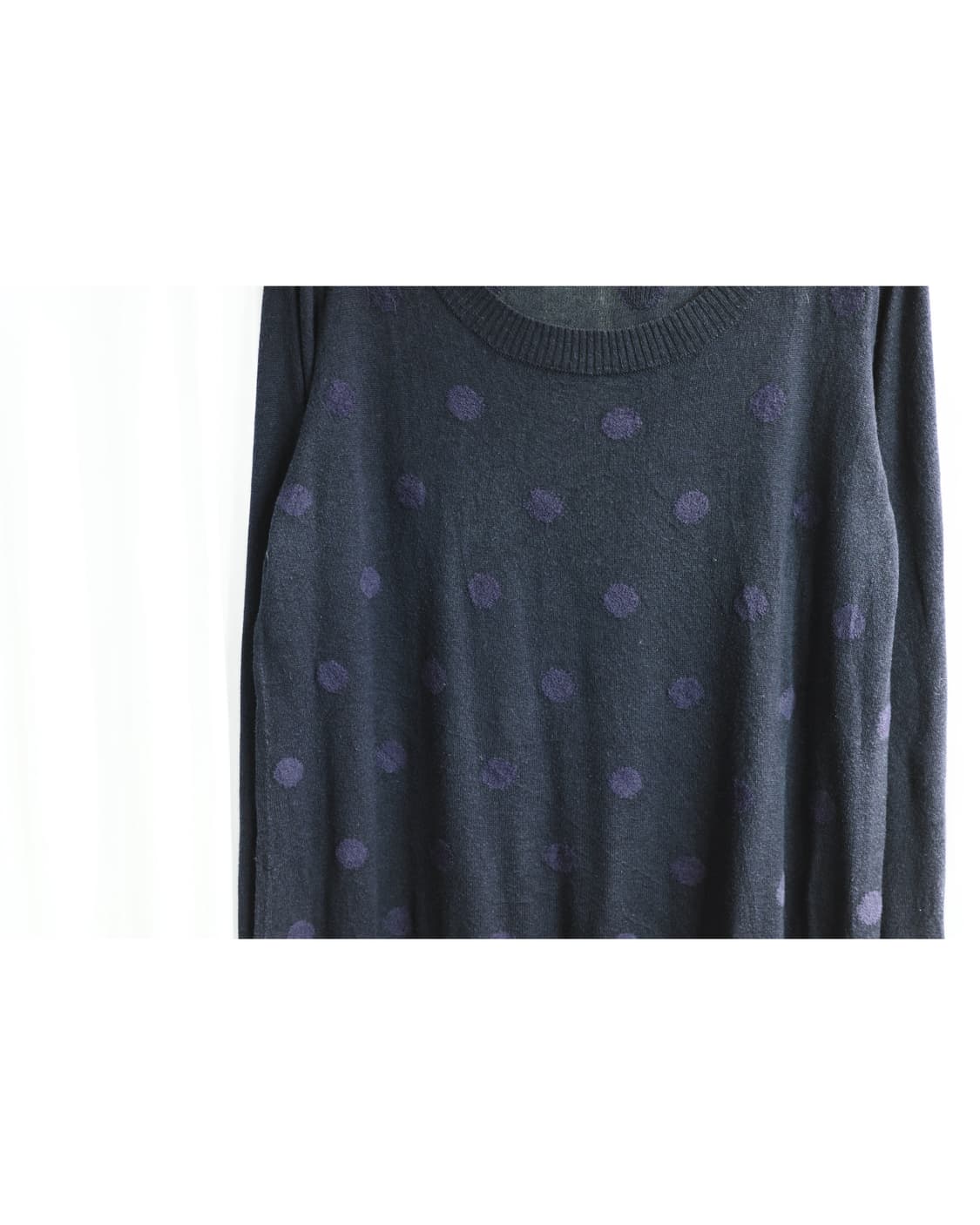 Navy dot open shoulder kint 상품이미지3