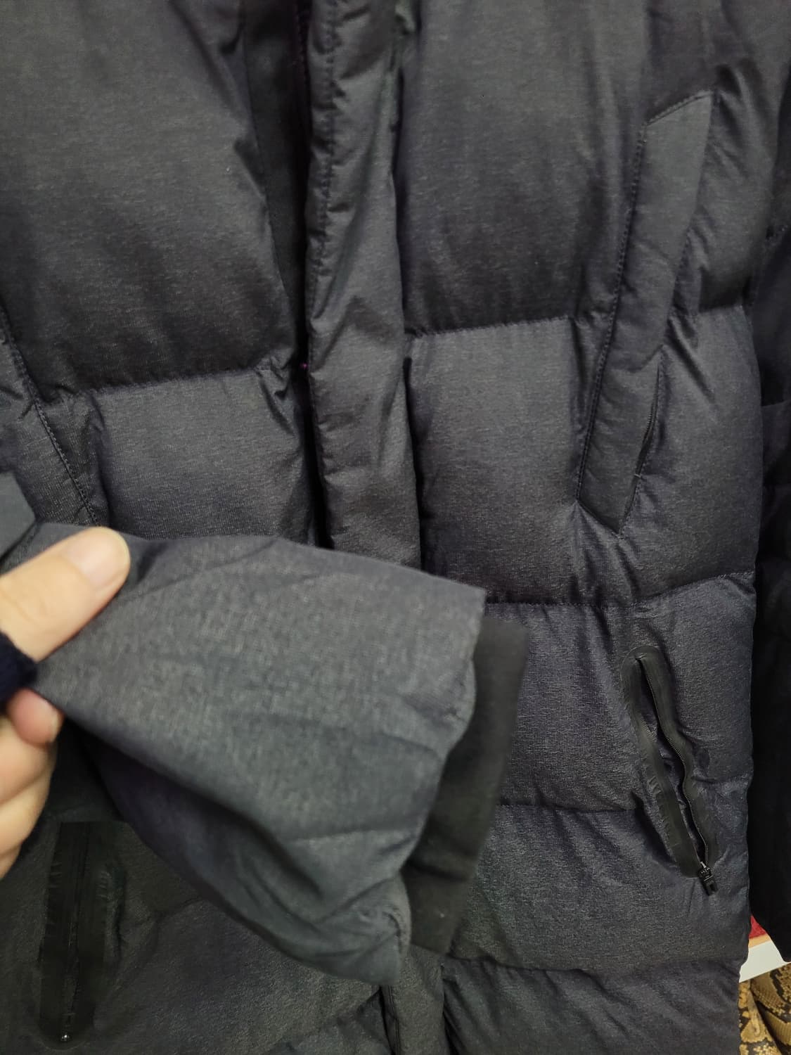 Adidas 아디다스 후드 롱패딩 그레이 (후드 분리형) 상품이미지4