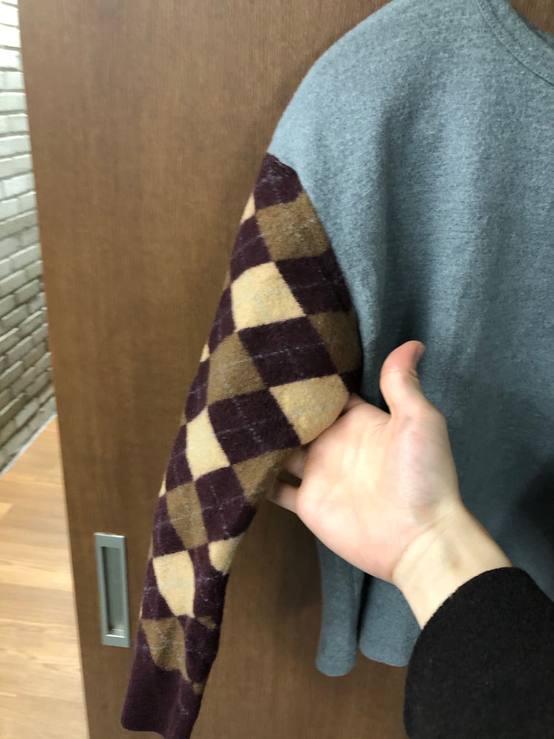 Comme des garcons homme 아가일 니트 m 상품이미지3