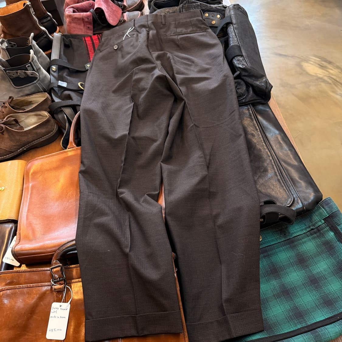 AAR 요지야마모토 카브라 스퀘어 패턴 슬랙스 트라우저 30 상품이미지6