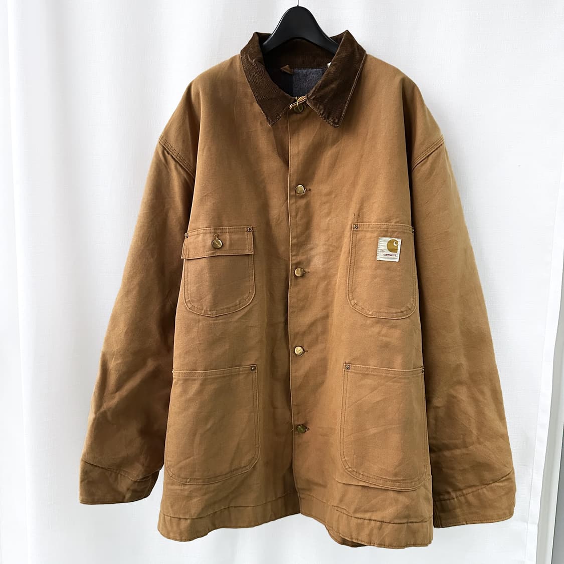 80-90s 올드 칼하트 초어 자켓 탄 브라운 54L 오버사이즈 상품이미지1