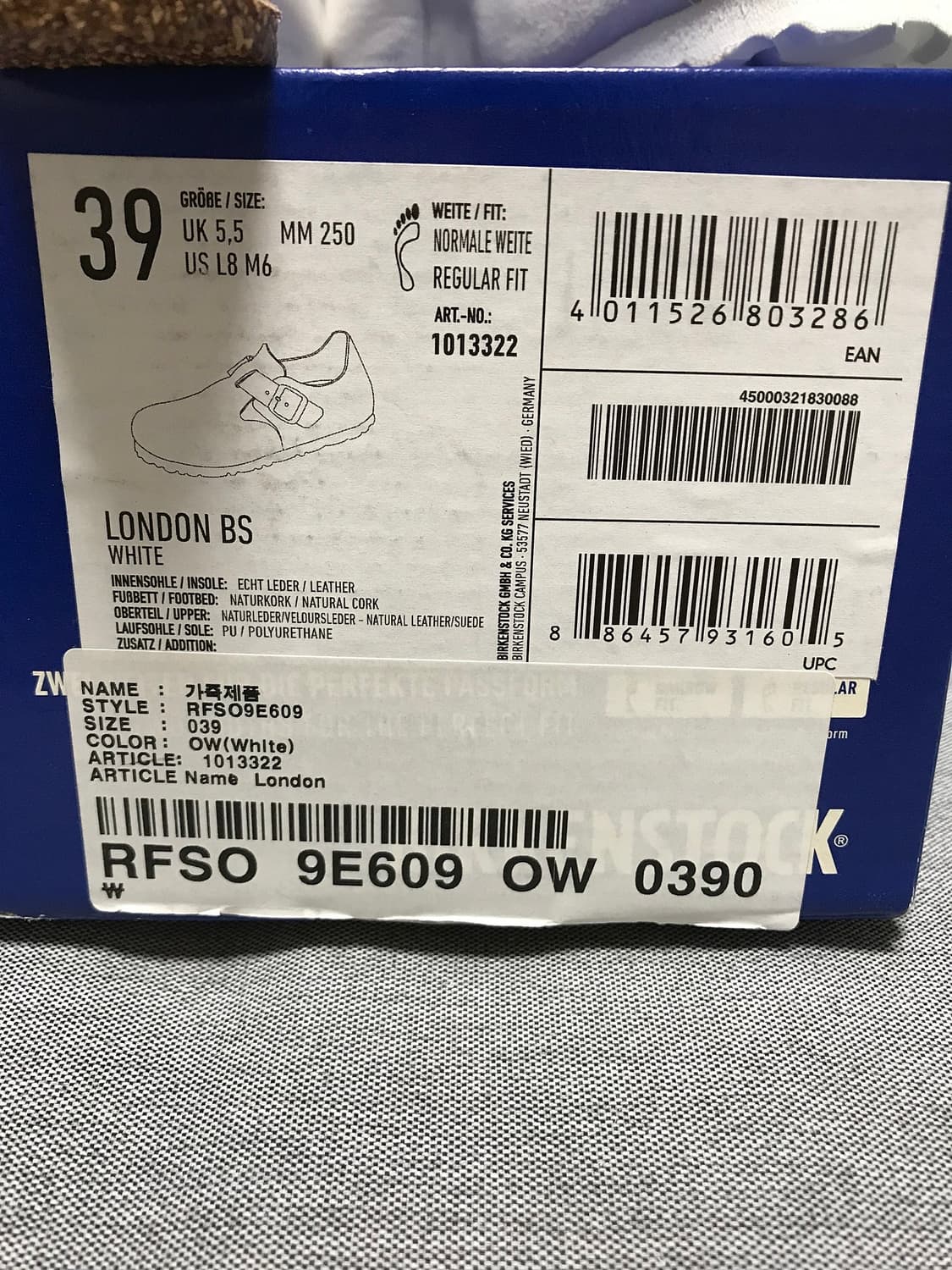 @새상품@ 버켄스탁 런던 오프화이트 상품이미지6