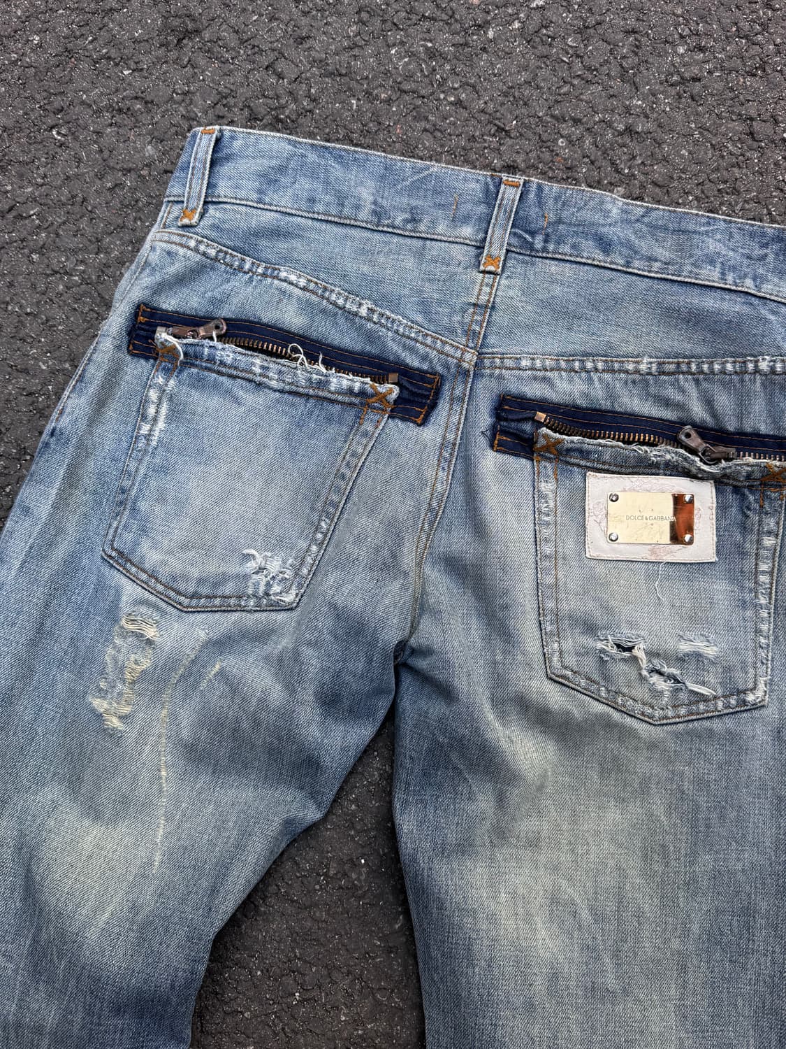 돌체앤가바나 디스트로이드 데미지 워싱 데님팬츠  상품이미지10