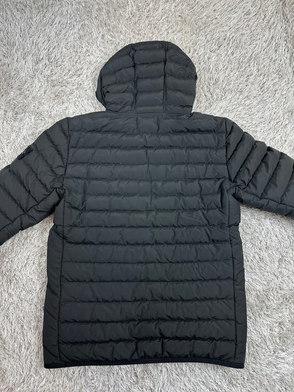 [S] 정품 스톤아일랜드 21FW 와펜 텔라 블렌드 경량패딩 자켓 블랙 상품이미지4