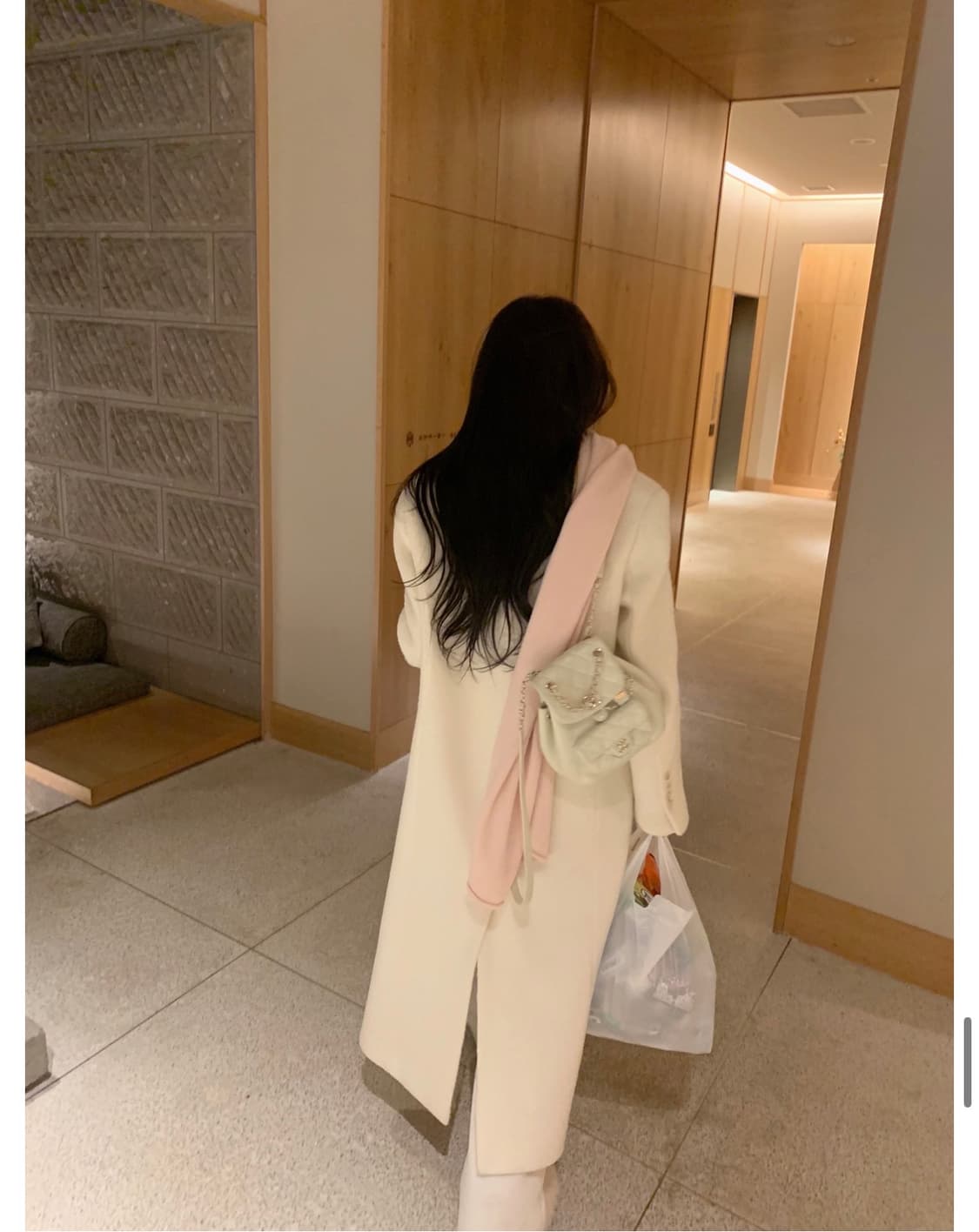 Leeds 리즈 로아 부클 롱 코트(아이보리) 상품이미지5