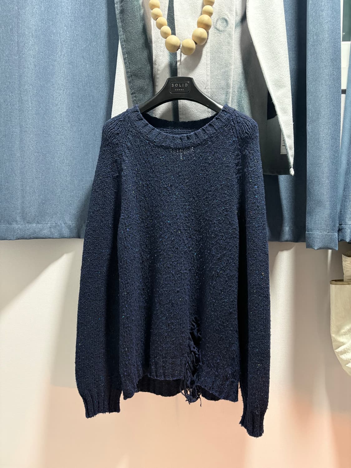 마르지엘라 데미지 니트 네이비 상품이미지1