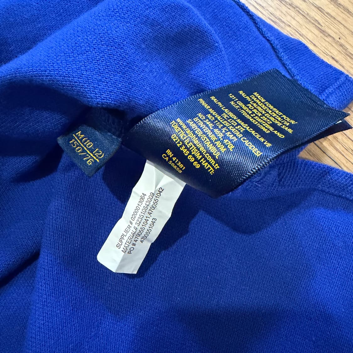 폴로 랄프로렌 블루 피케 폴로 반팔 티 셔츠 상품이미지3