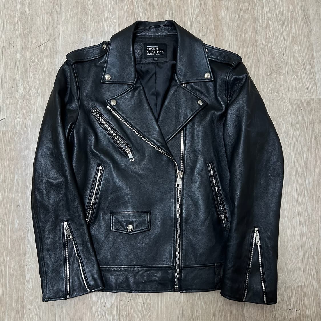 모노클로즈 양가죽 더블 라이더 가죽자켓 L/100  상품이미지1