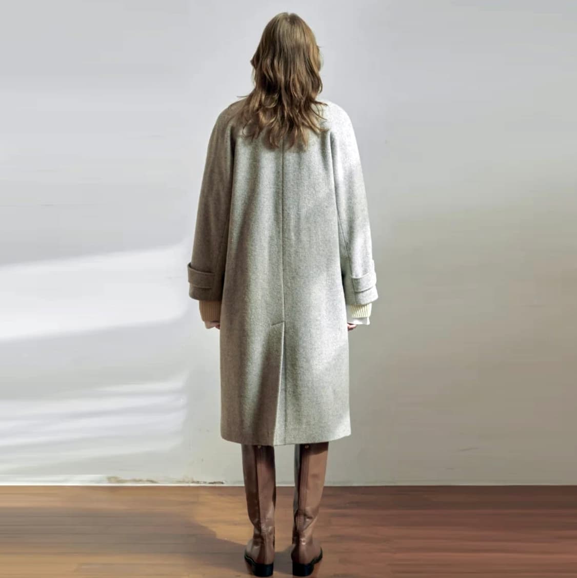 유메르(UMER) 잉글랜드 알파카 헤링본코트 프리사이즈 상품이미지4