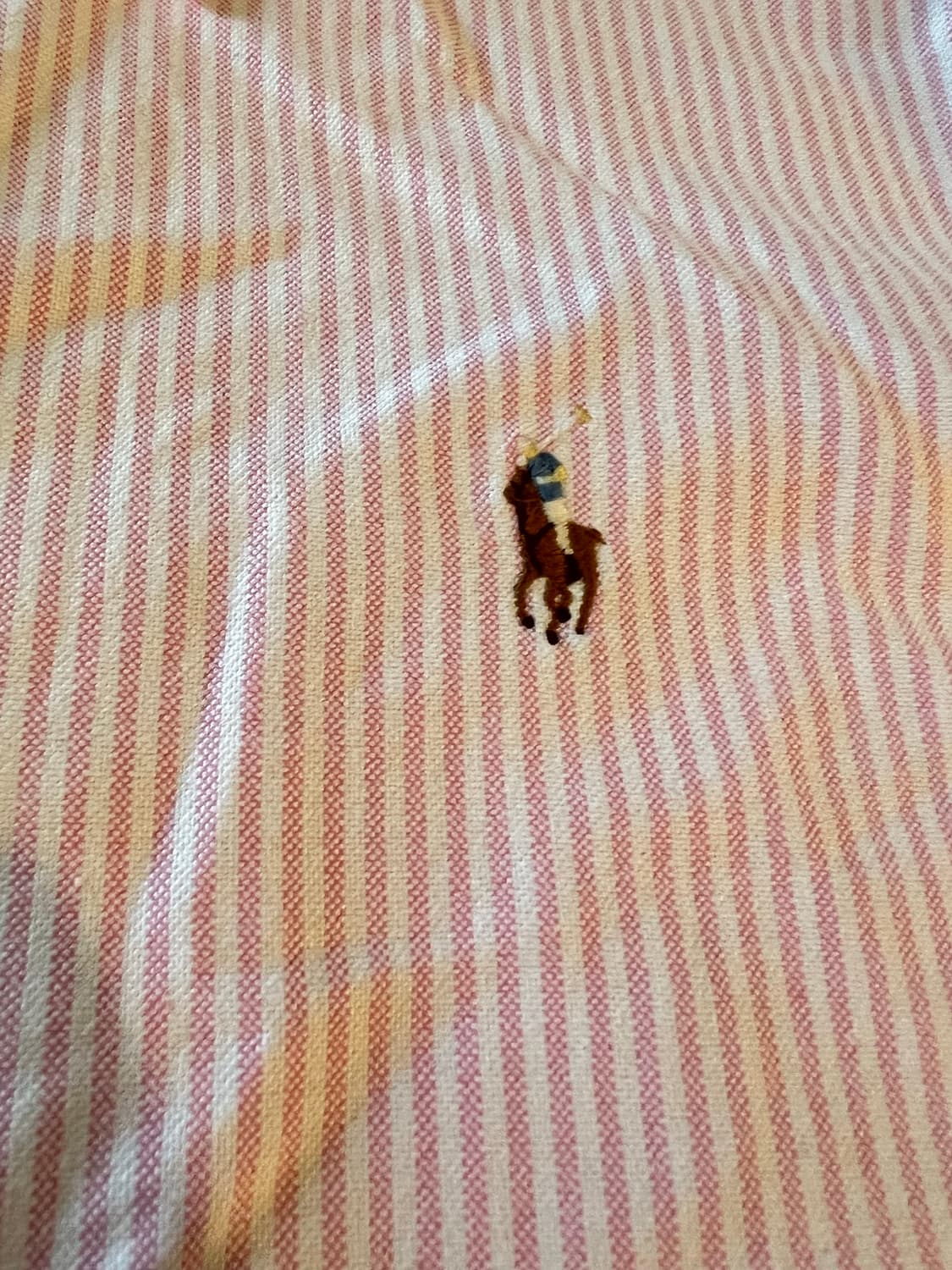 폴로 랄프로렌 핑크 스트라이프 반팔 셔츠 상품이미지2