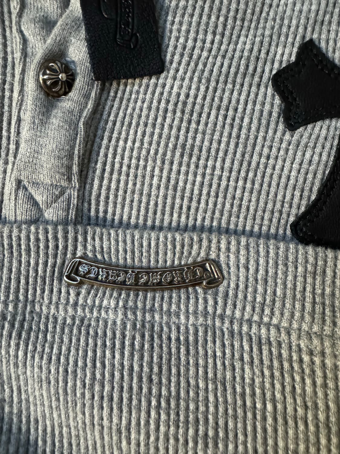 크롬하츠 레더패치 헨리넥 니트 상품이미지4