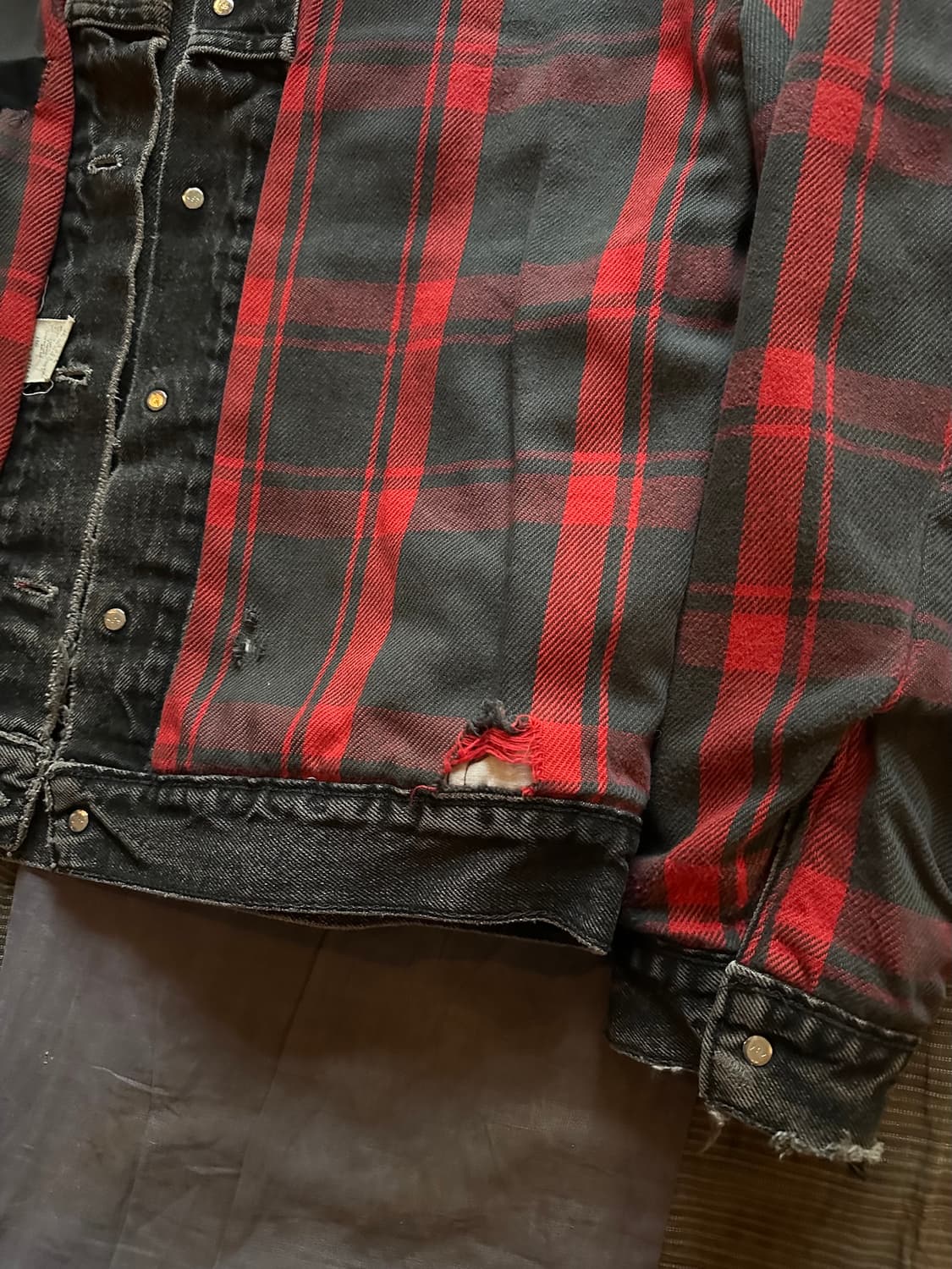 90s USA 빈티지 리바이스 블랙 데님 자켓 상품이미지7