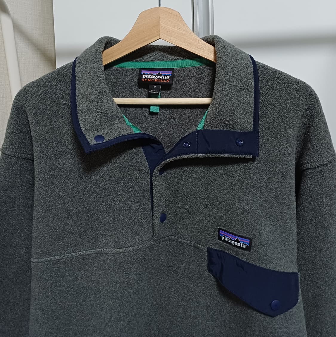 🇳🇮 [M] 파타고니아 신칠라 스냅티 - 니켈 / 네이비 블루 상품이미지3