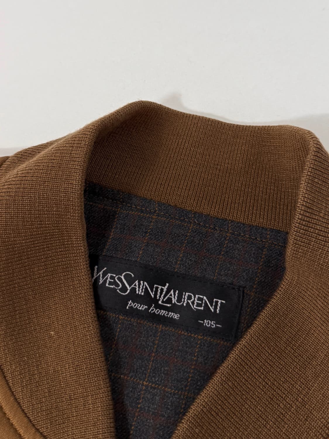 입생로랑 90‘s 오버핏 브라운 울 블루종 자켓 상품이미지7