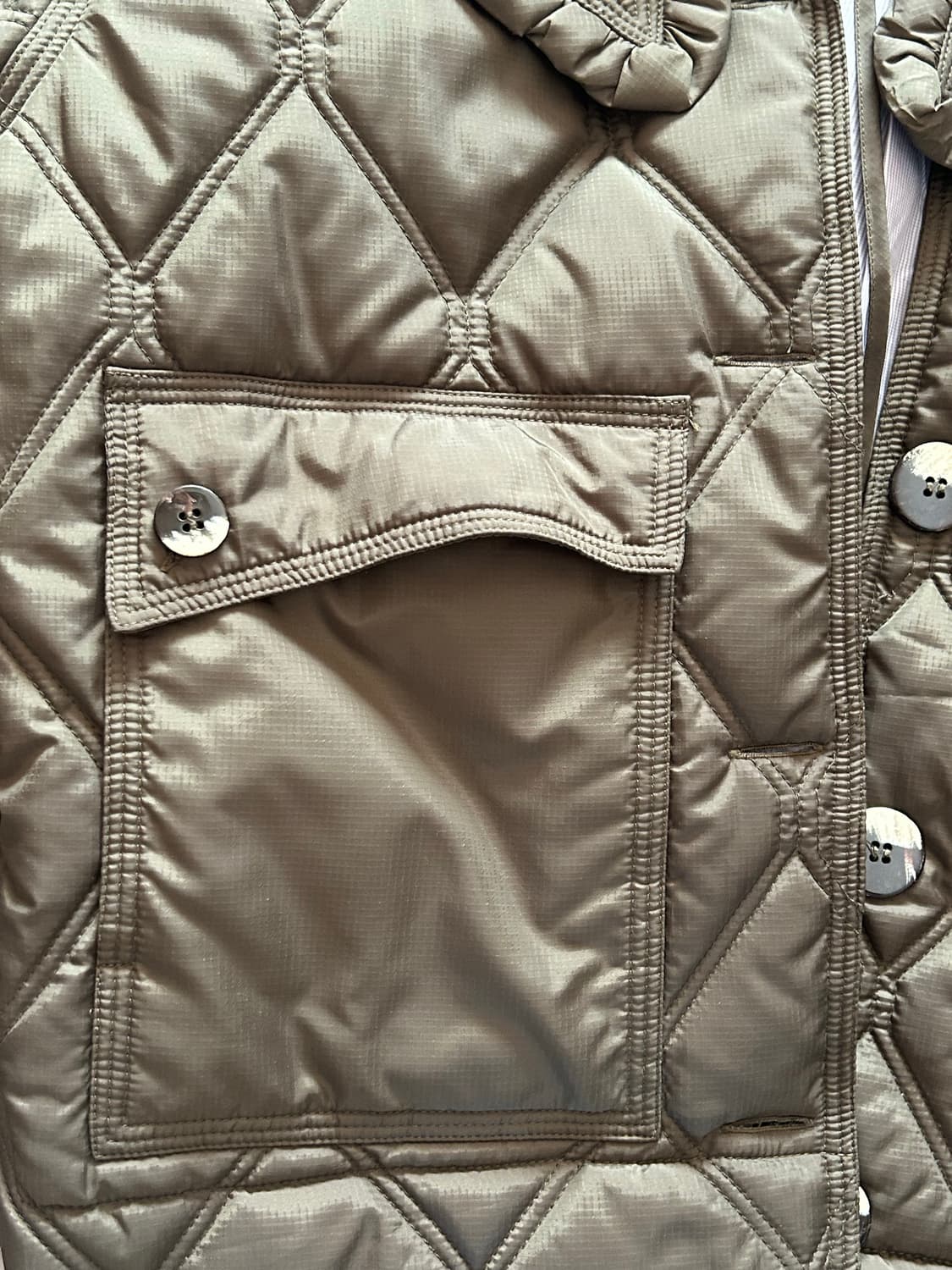 GANNI 가니 퀼팅 자켓 카키 상품이미지4