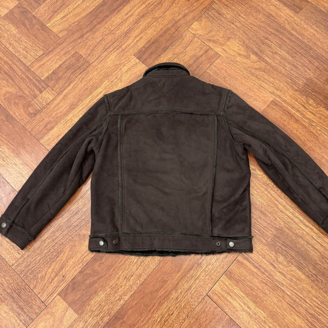 M(100) 타미힐피거 브라운 스웨이드 트러커 자켓  상품이미지2