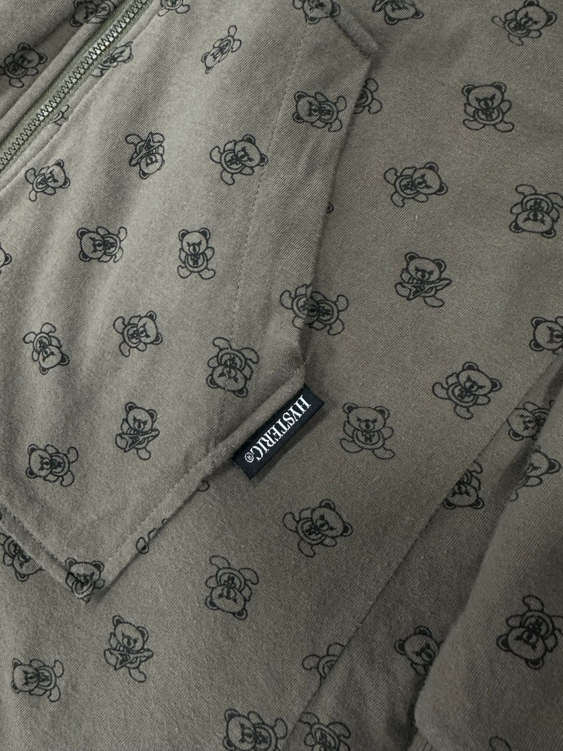 히스테릭글래머 퍽베어 퍼 안감  투웨이 후드집업 상품이미지5