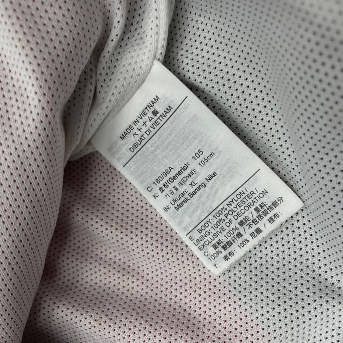 나이키 미니로고 네이비 배색 레드 후드 바람막이 XL 상품이미지6