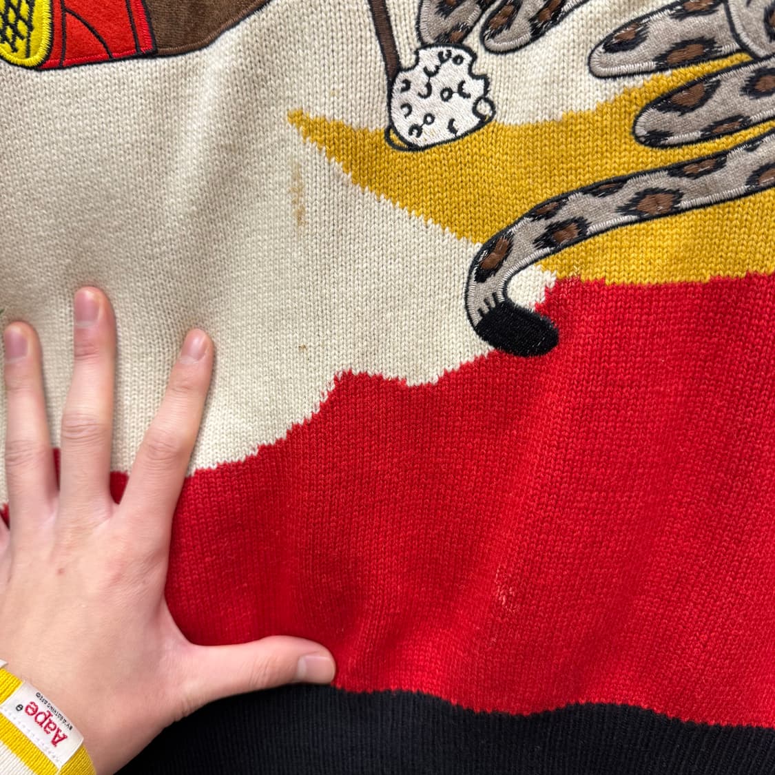 00s 까스텔바작 스포츠 전면 애니멀 골프 그래픽 포인트 레드 블랙 상품이미지8