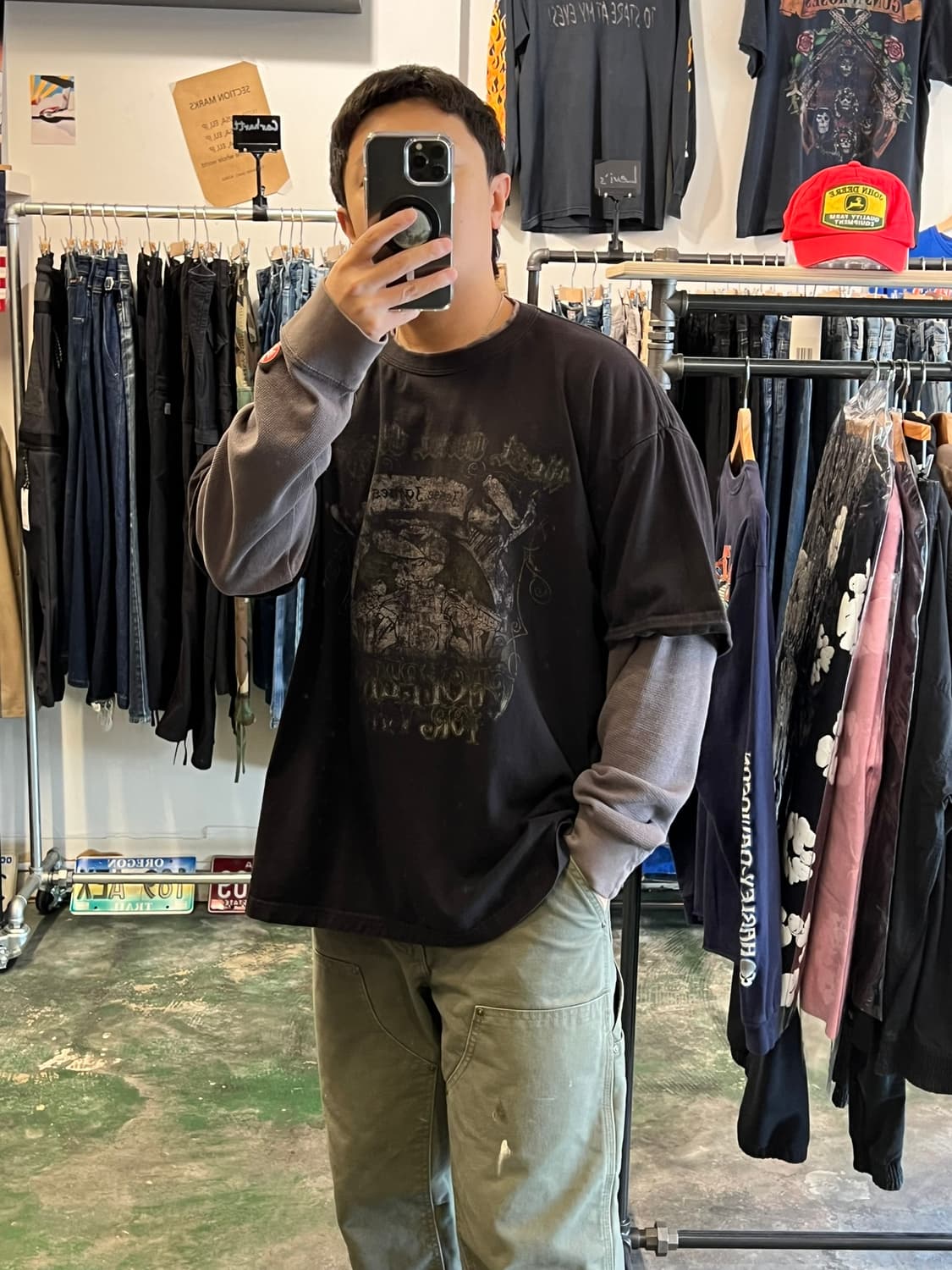 90's [2XL] 웨스트코스트초퍼스 더블 레이어 와플 롱슬리브 빈티지 상품이미지3