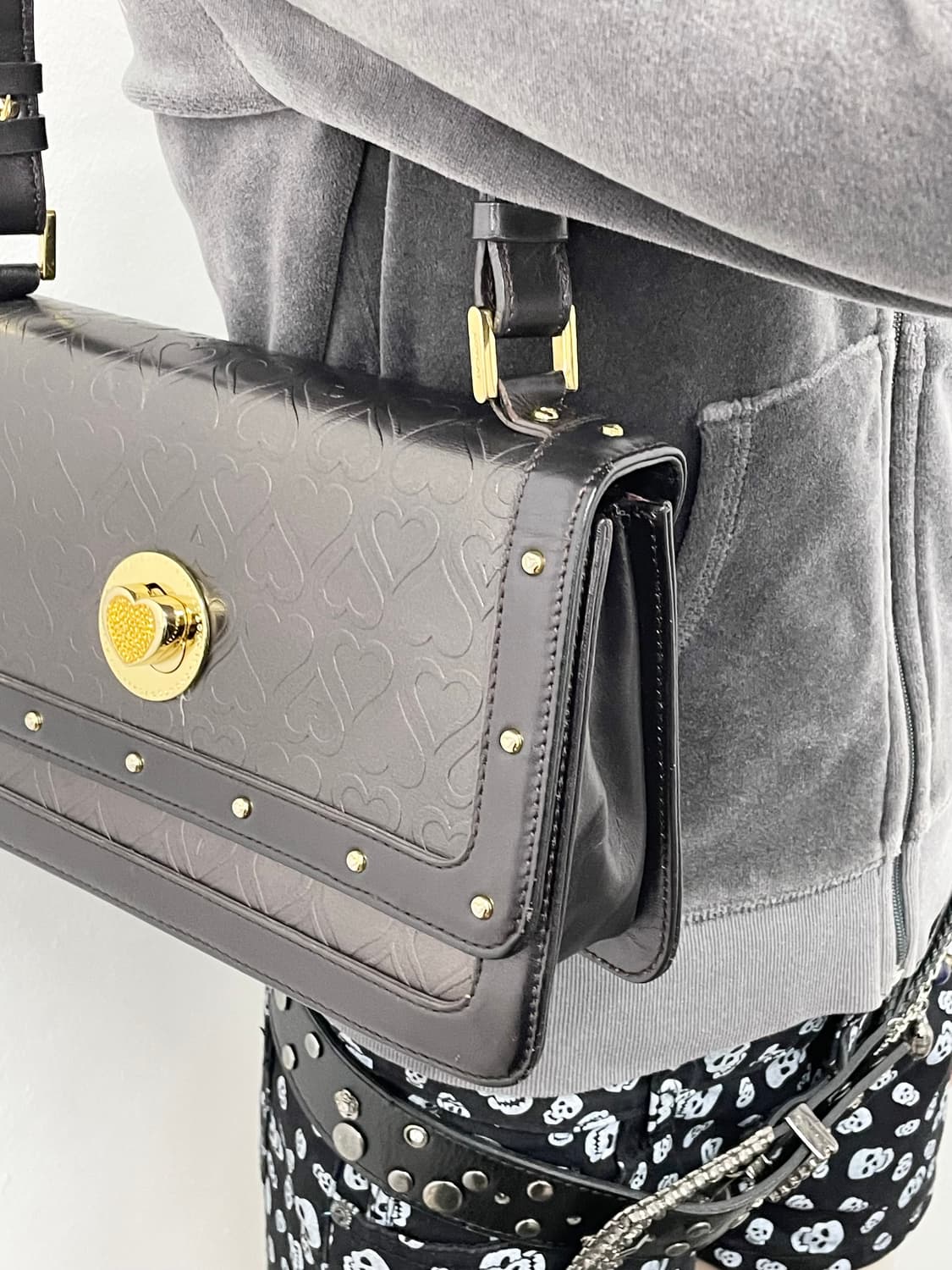 러브캣 하트 엠보 큐빅 토트백💕 상품이미지4