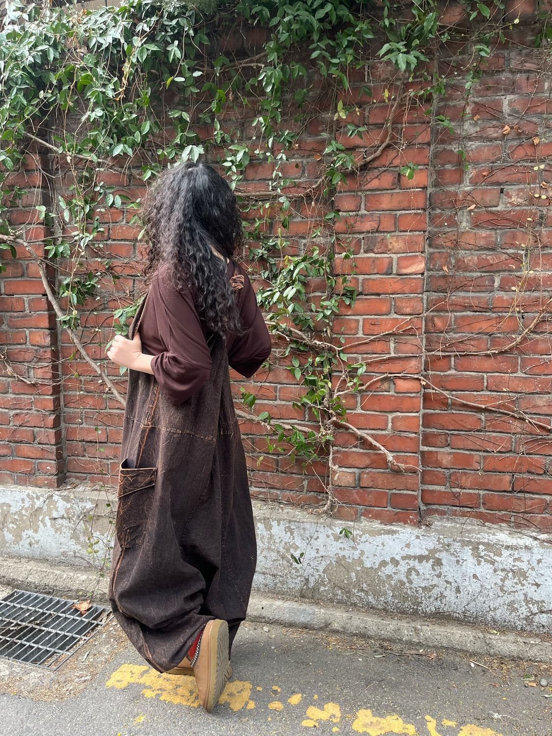 히피 브라운 워싱 점프수트 상품이미지5